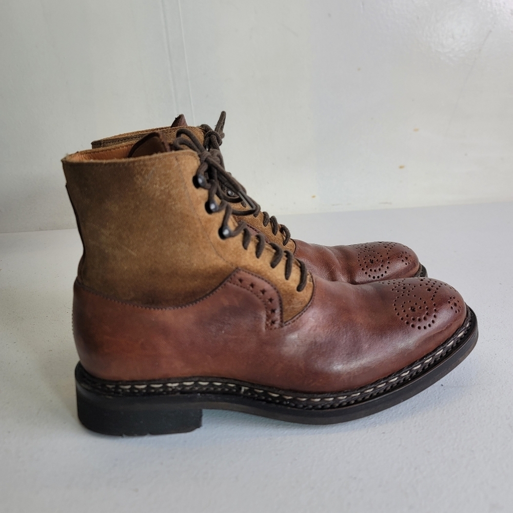 Ateliers Heschung Zelkova suede and leather ankle boots